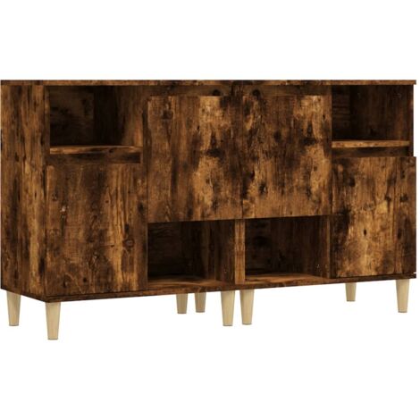 Sideboards 2 pcs Smoked Oak 60x35x70 cm Engineered Wood vidaXL