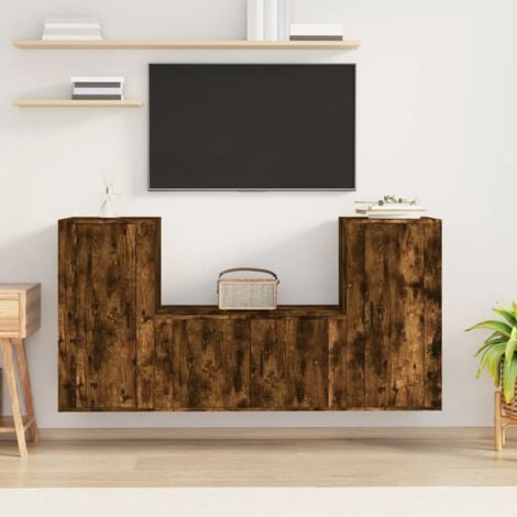 Rustic tv deals stand with mount