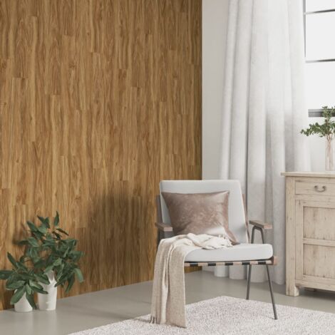 Wall Panels Wood Look Brown PVC 4.12 m² vidaXL (1/5)