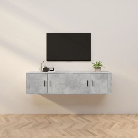 Wall-mounted TV Cabinets 2 pcs Concrete Grey 80x34.5x40 cm vidaXL (1/5)