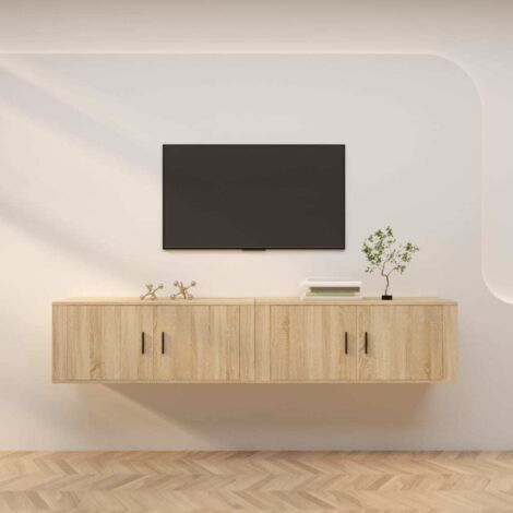 Wall-mounted TV Cabinets 2 pcs Sonoma Oak 100x34.5x40 cm vidaXL (1/5)