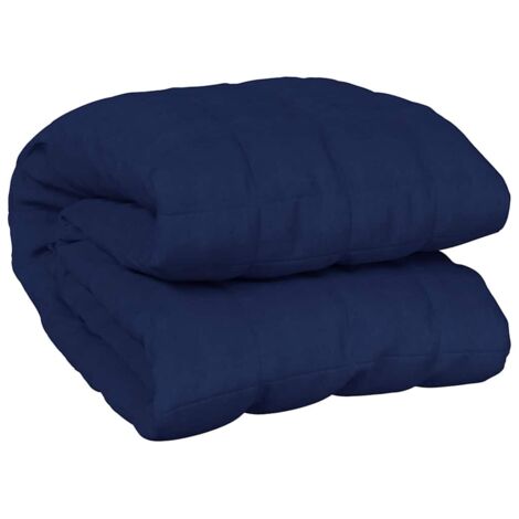 Weighted Blanket Blue 220x240 cm King 11 kg Fabric vidaXL