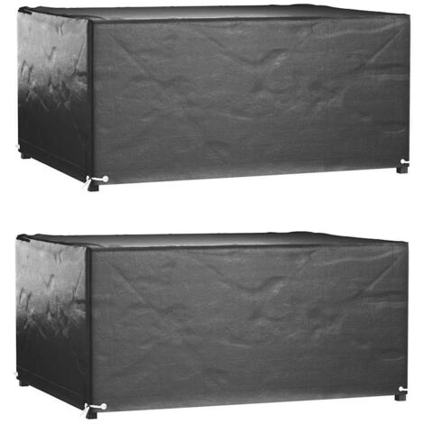 Garden Furniture Covers 2 pcs 8 Eyelets 160x120x75 cm Rectangular vidaXL