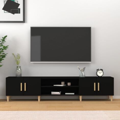 TV Cabinet Black 180x31.5x40 cm Engineered Wood vidaXL