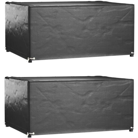 Garden Furniture Covers 2 pcs 8 Eyelets 180x135x80 cm Rectangular vidaXL