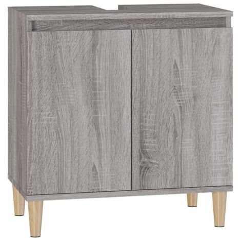 Sink Cabinet Grey Sonoma 58x33x60 cm Engineered Wood vidaXL