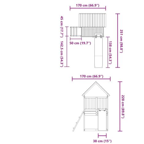 Outdoor Playset Solid Wood Pine vidaXL