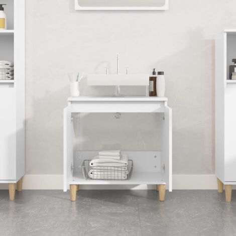 Sink Cabinet White 58x33x60 cm Engineered Wood vidaXL