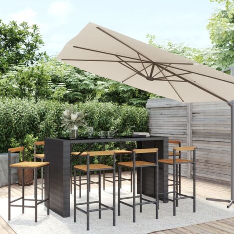 Garden Bar Set Black vidaXL (1/5)