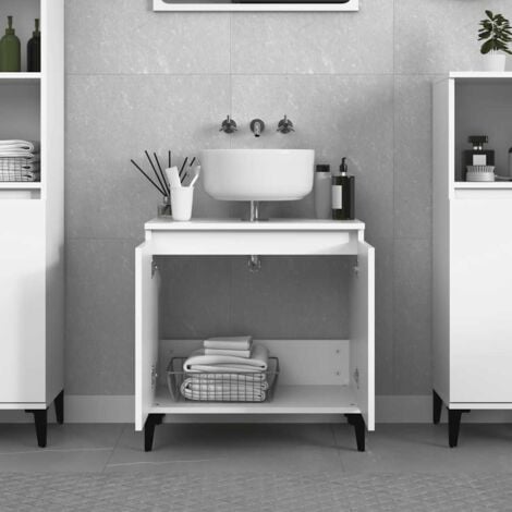 Sink Cabinet White 58x33x60 cm Engineered Wood vidaXL