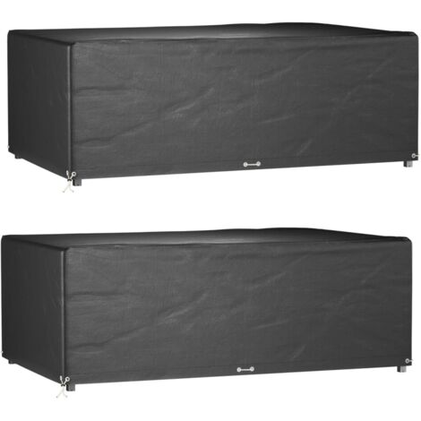 Garden Furniture Covers 2 pcs 12 Eyelets 213x132x75 cm Rectangular vidaXL