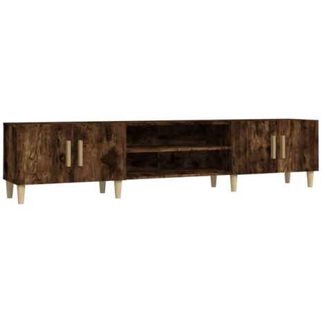 TV Cabinet Smoked Oak 180x31.5x40 cm Engineered Wood vidaXL