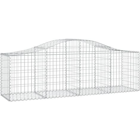 Arched Gabion Basket 200x50x60/80 cm Galvanised Iron vidaXL