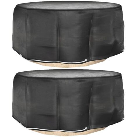 Garden Furniture Covers 2 pcs 10 Eyelets Ø260x90 cm Round vidaXL