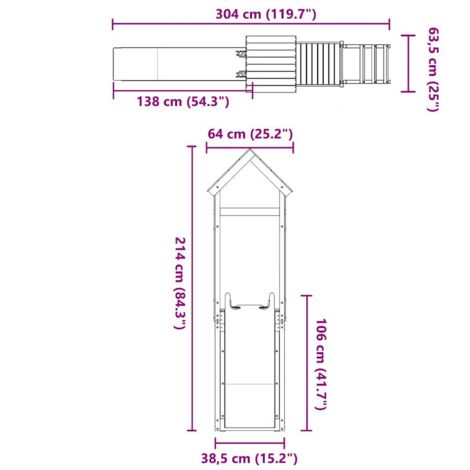 Outdoor Playset Solid Wood Pine vidaXL