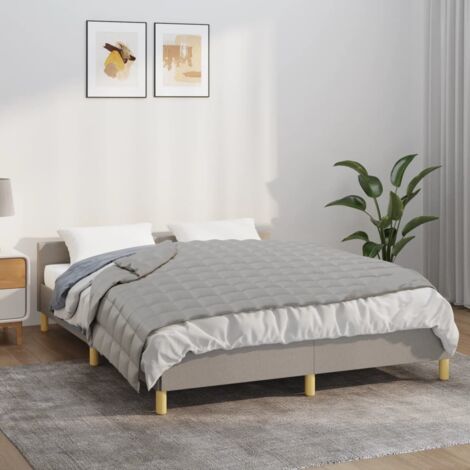Weighted Blanket Grey 135x200 cm Single 10 kg Fabric vidaXL