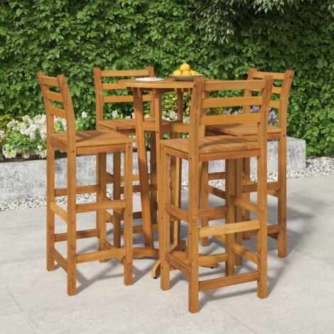 5 Piece Garden Bar Set Solid Wood  Acacia vidaXL