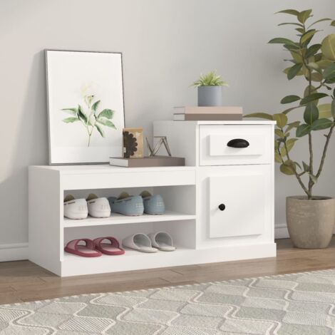 Shoe Cabinet White 100x42x60 cm Engineered Wood vidaXL (1/5)