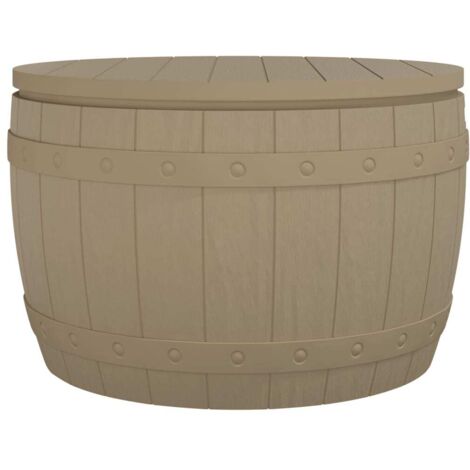 3-in-1 Garden Storage Box Light Brown Polypropylene vidaXL (1/5)