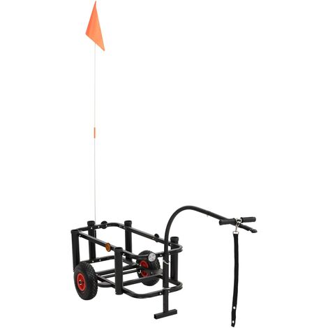 Fishing Trolley Black Steel