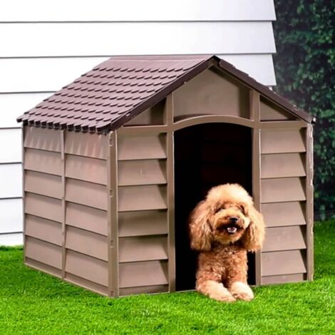 Dog House Brown 86x84x82 cm Polypropylene vidaXL