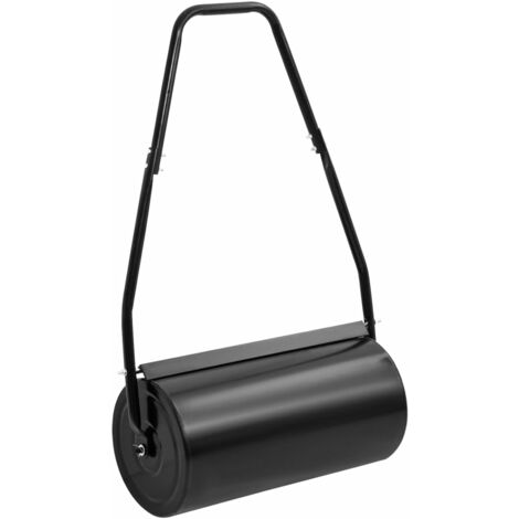 Garden Lawn Roller with Handle Black 42 L Iron and Steel vidaXL