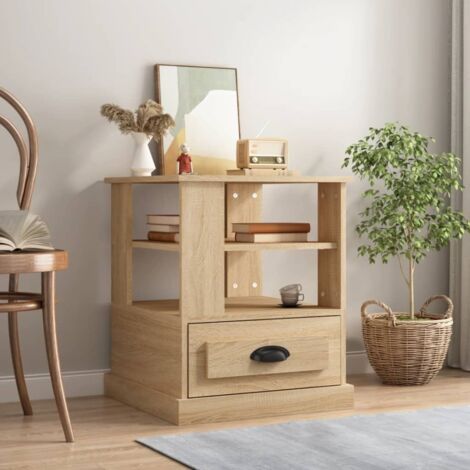 Side Table Sonoma Oak 50x50x60 cm Engineered Wood vidaXL