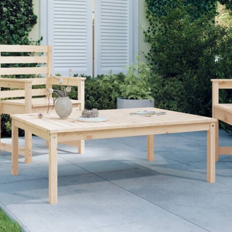 Garden Table 121x82.5x45 cm Solid Wood Pine vidaXL