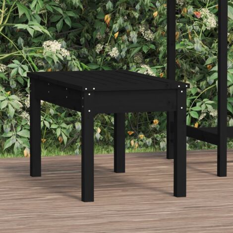 Garden Bench Black 80x44x45 cm Solid Wood Pine vidaXL