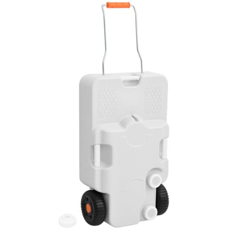 Wheeled Water Tank for Camping 30 L Grey vidaXL
