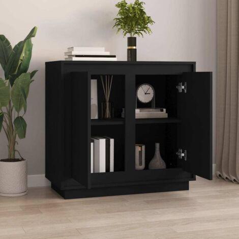 Sideboard Black 80x34x75 cm Engineered Wood vidaXL