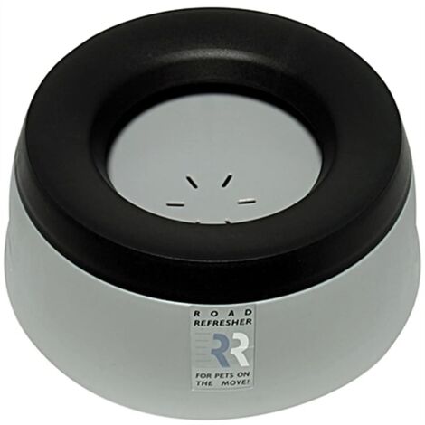 Non-Spill Pet Water Bowl Large Grey LGRR Road Refresher
