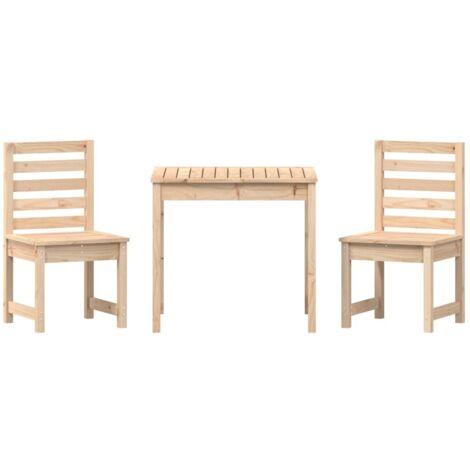 3 Piece Garden Bistro Set Solid Wood Pine vidaXL (1/5)