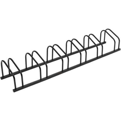 Bike Rack for 6 Bikes Black Steel vidaXL