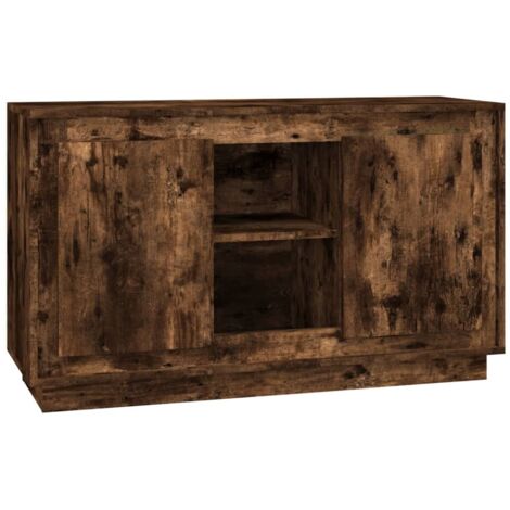 Sideboard Smoked Oak 102x35x60 cm Engineered Wood vidaXL