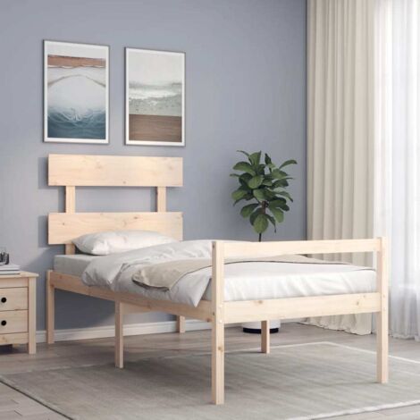 Senior Bed without Mattress Small Single Solid Wood vidaXL (1/5)