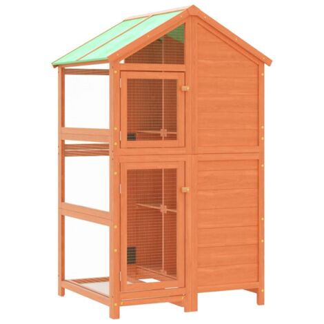Bird House Brown 97x81x152 cm Solid Wood Pine vidaXL