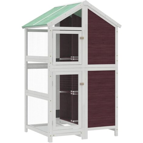 Bird House Mocha 97x81x152 cm Solid Wood Pine vidaXL