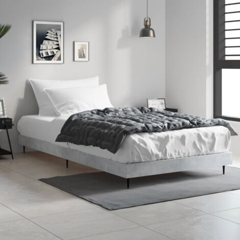 Bed Frame without Mattress Concrete Grey 90x200 cm vidaXL (1/5)