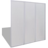 vidaXL Shower Bath Screen Wall 3 Panels Foldable 141 x 132 cm