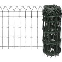 vidaXL Garden Border Fence Powder-coated Iron 10x0,65 m