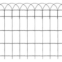 vidaXL Garden Border Fence Powder-coated Iron 10x0,65 m