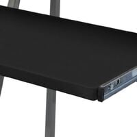 vidaXL Computer Desk With Pull-out Keyboard Tray and Top Shelf Black