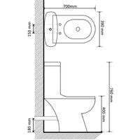 Toilet With Cistern Black - Black