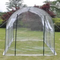 vidaXL Outdoor Greenhouse Large Portable Gardening Plant Hot House - Transparent