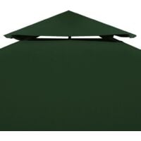 vidaXL Gazebo Cover Canopy Replacement 310 g / m² Green 3 x 3 m - Green