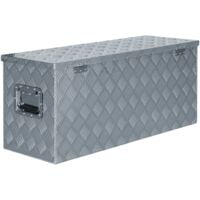 vidaXL Aluminium Anthracite Box Silver 90.5x35x40 cm - Silver