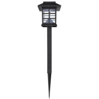 Outdoor Solar Lamp LED Light 12 pcs Spike 8,6 x 8,6 x 38 cm - Black