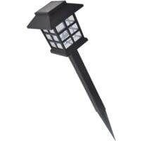 Outdoor Solar Lamp LED Light 12 pcs Spike 8,6 x 8,6 x 38 cm - Black