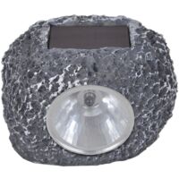 Outdoor Solar Powered LED Spotlight Stone Shape 12 pcs - Grey